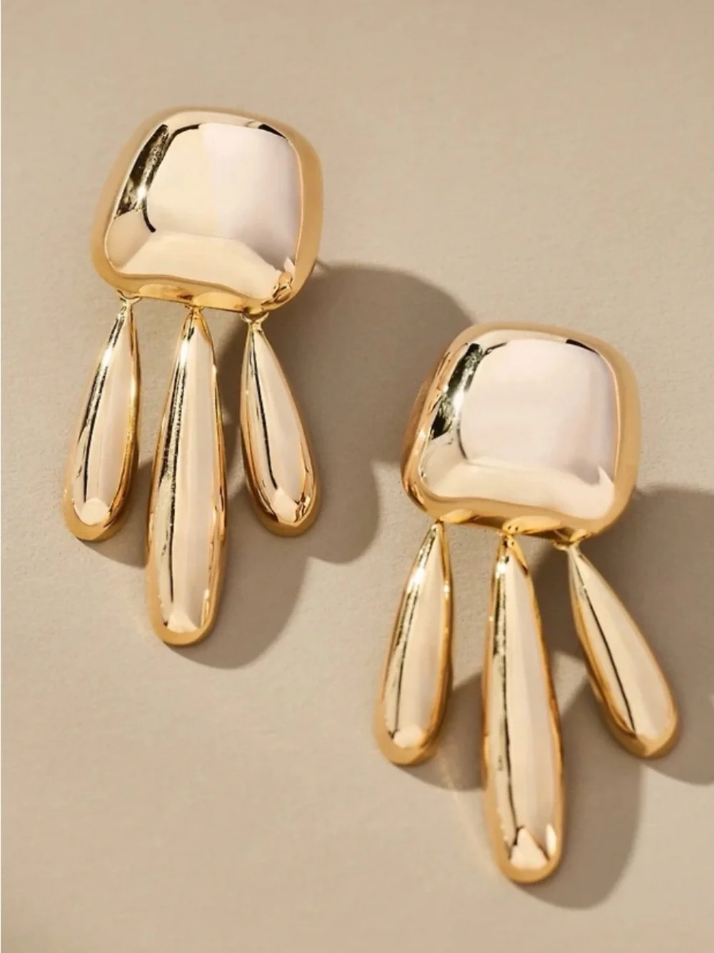 Anthropologie Drippy Geometric Earrings- NWT